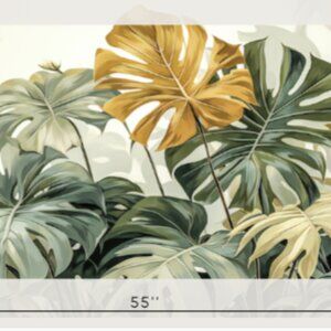 NEW Monstera Variegata Wallpaper -Nature Theme 55" x 28"